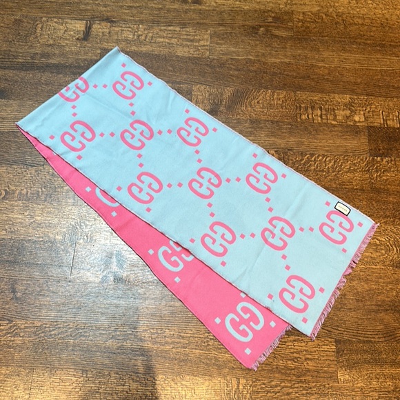 Gucci GG jacquard wool silk scarf - Picture 4 of 6